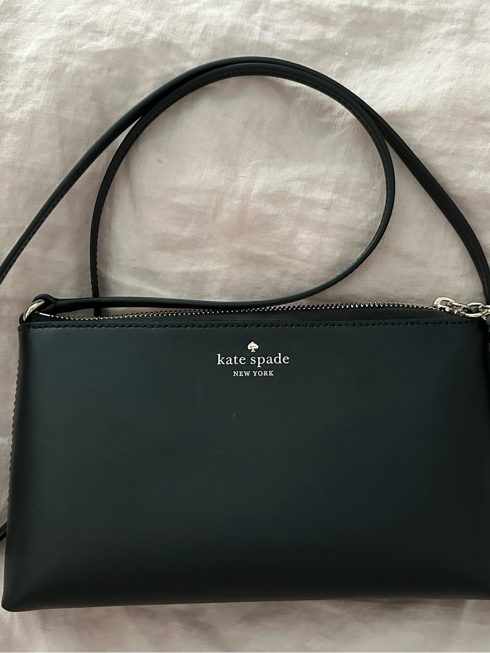 kate spade Black Leather Slim Crossbody Bag NWOT